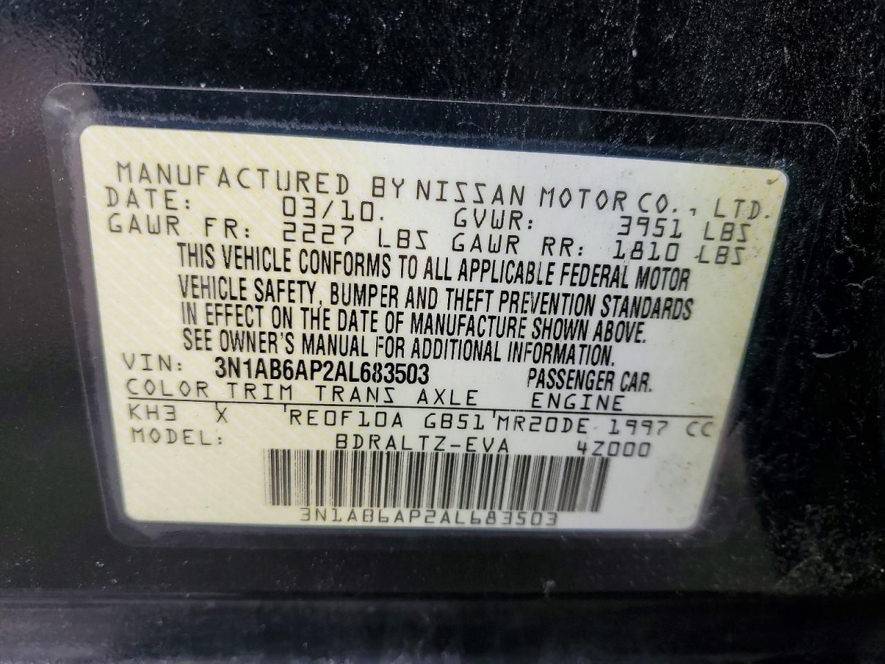 2010 Nissan Sentra 2.0