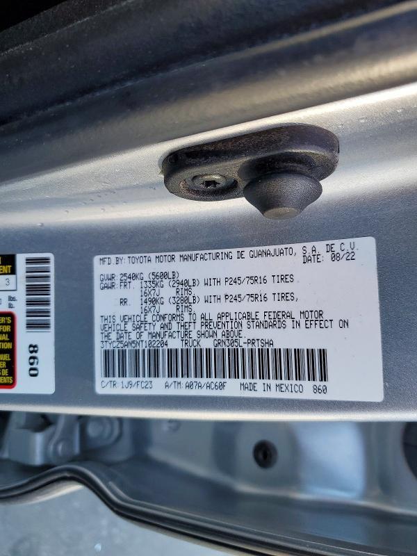 2022 Toyota Tacoma SR5 V6