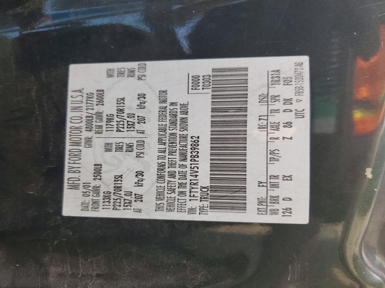 2001 Ford Ranger Super cab