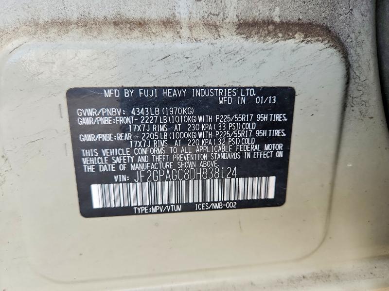 2013 Subaru Xv Crosstrek 2.0 Limited