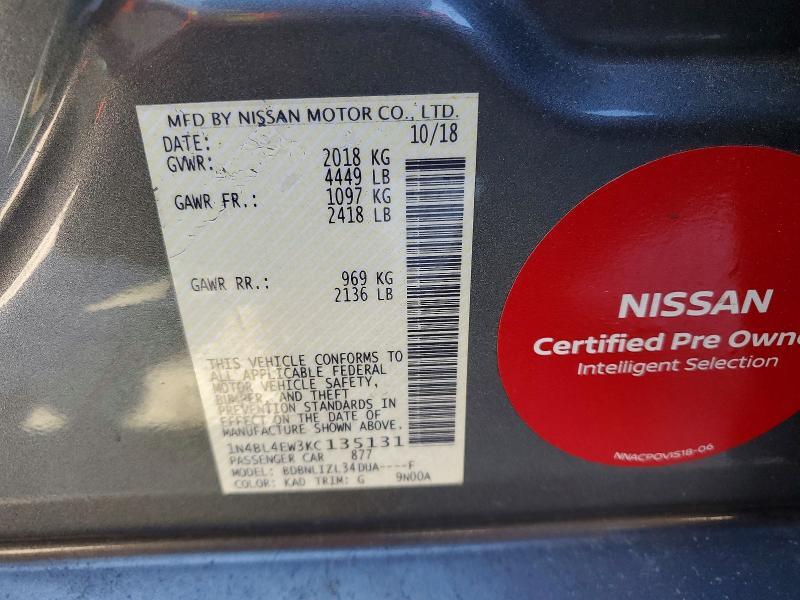 2019 Nissan Altima 2.5 sl