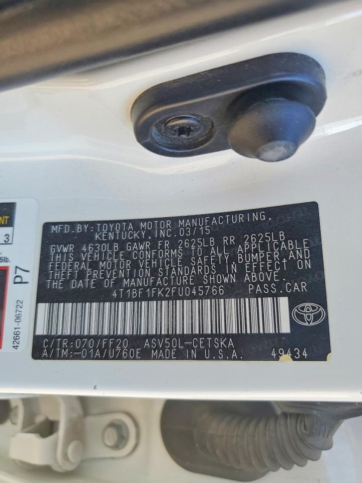2015 Toyota Camry le