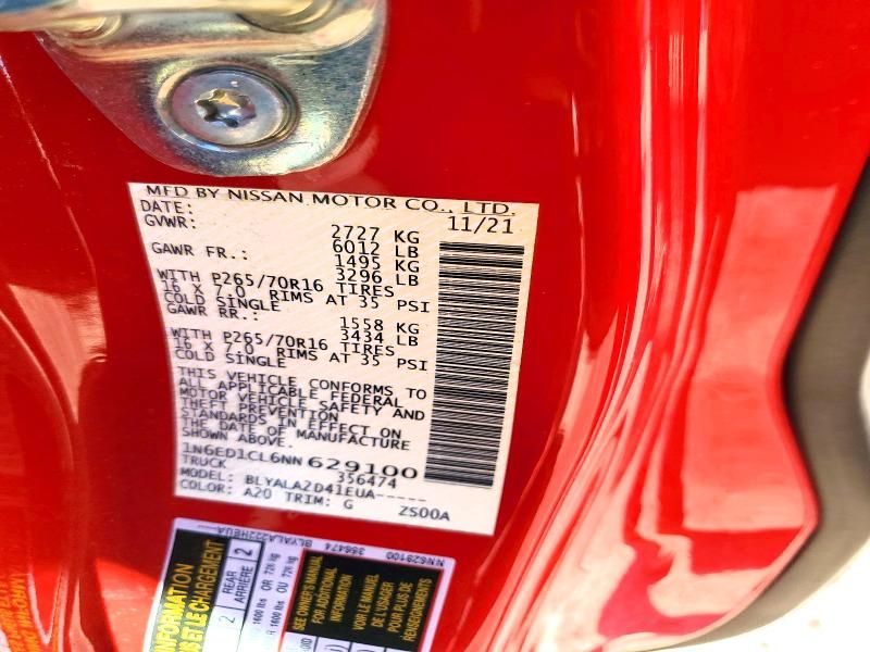 2022 Nissan Frontier s