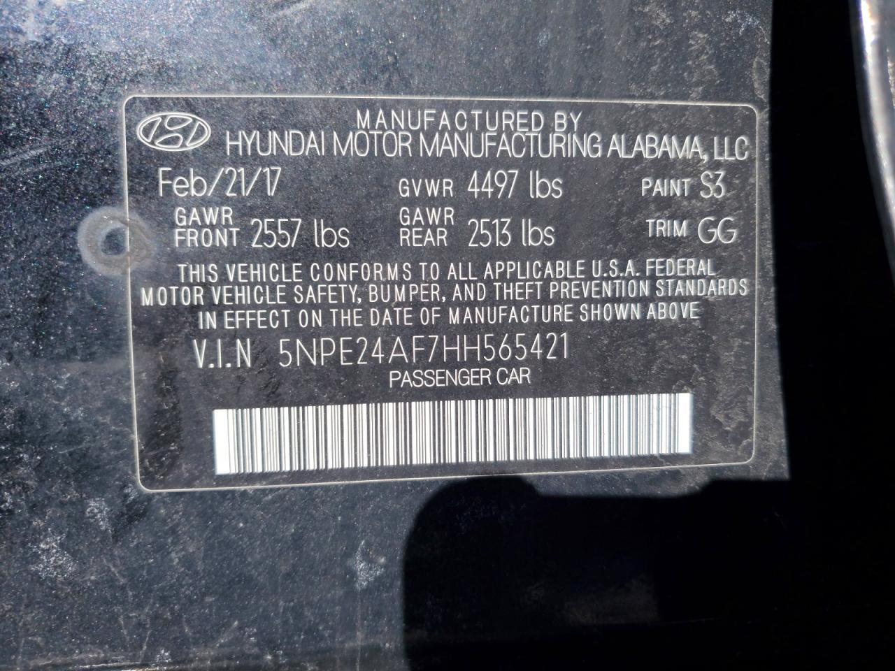 2017 Hyundai Sonata se