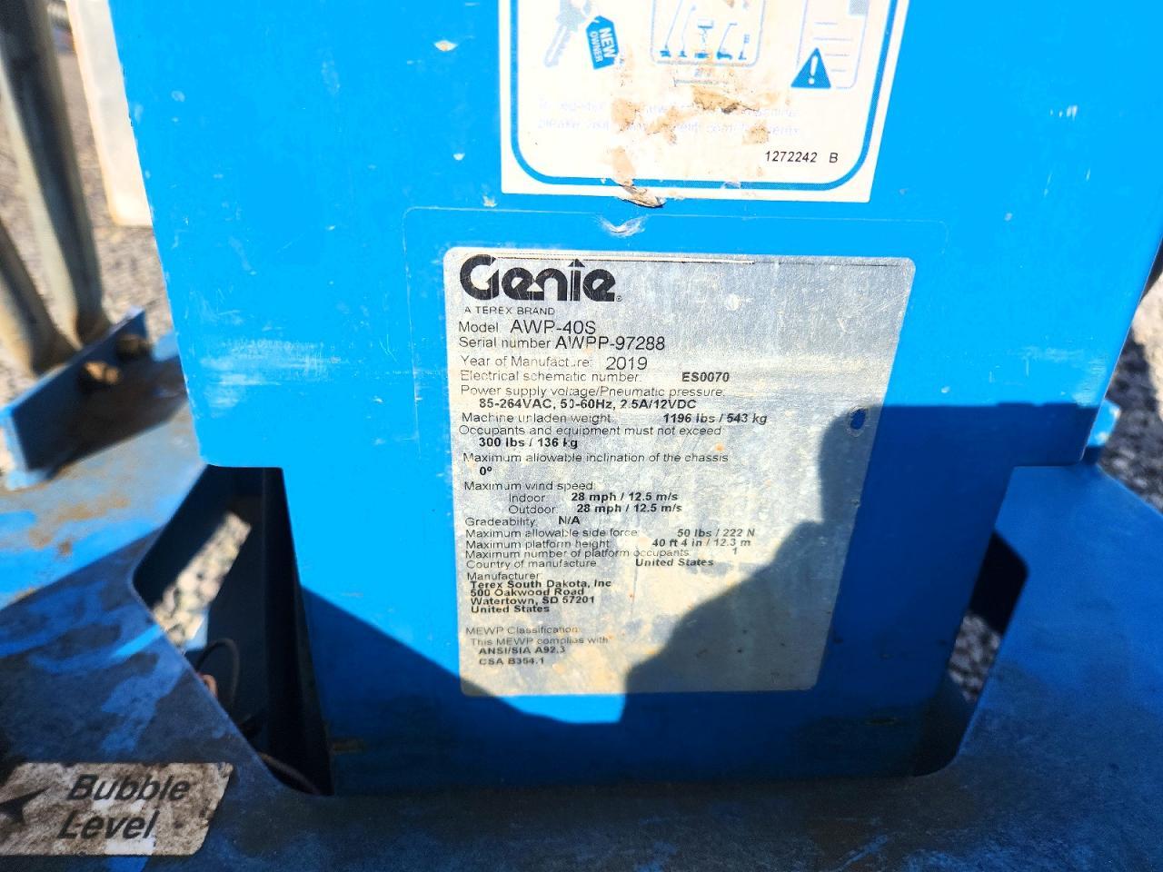2020 Genie AWP-40S MAN Lift