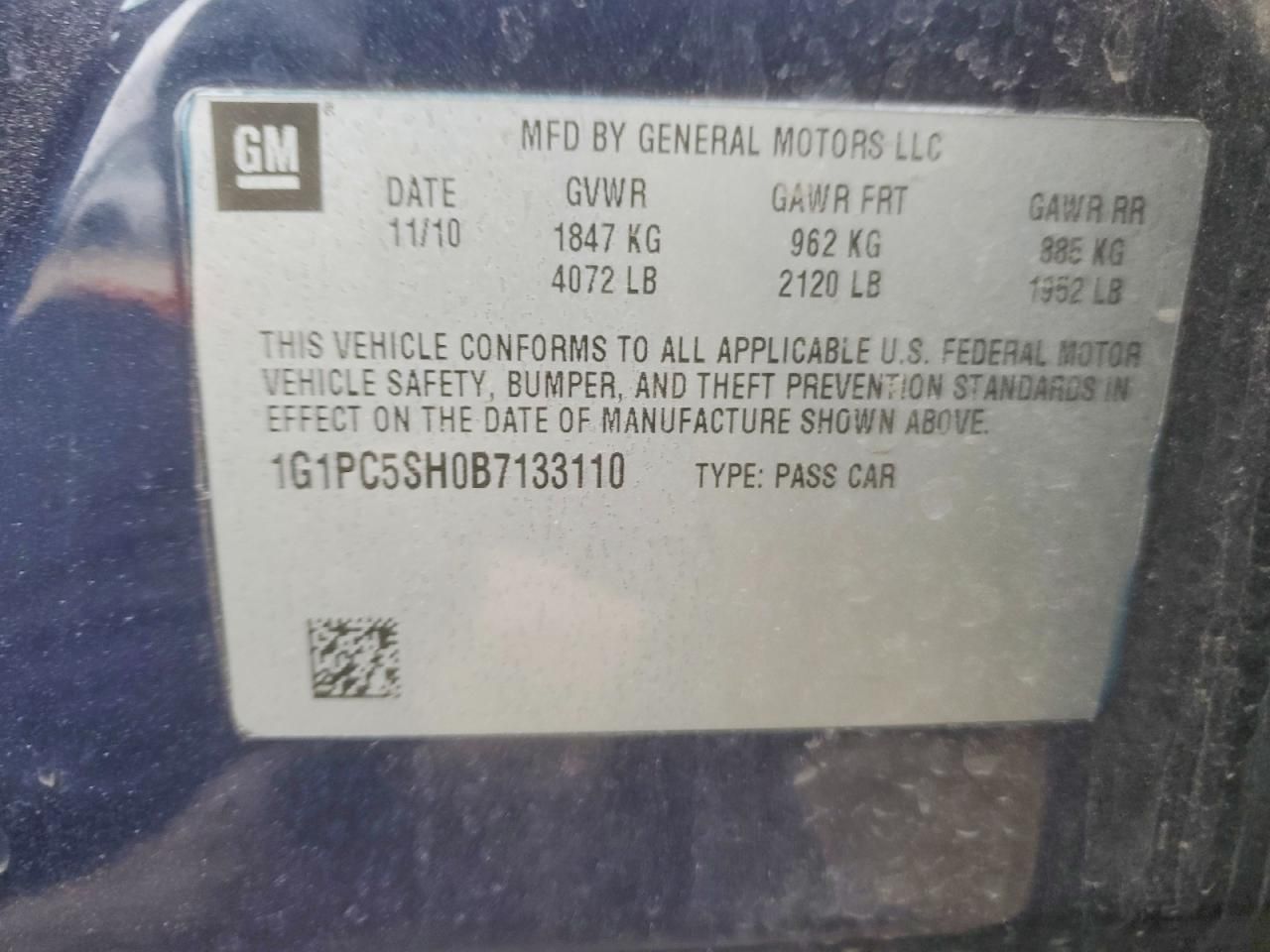 2011 Chevrolet Cruze ls