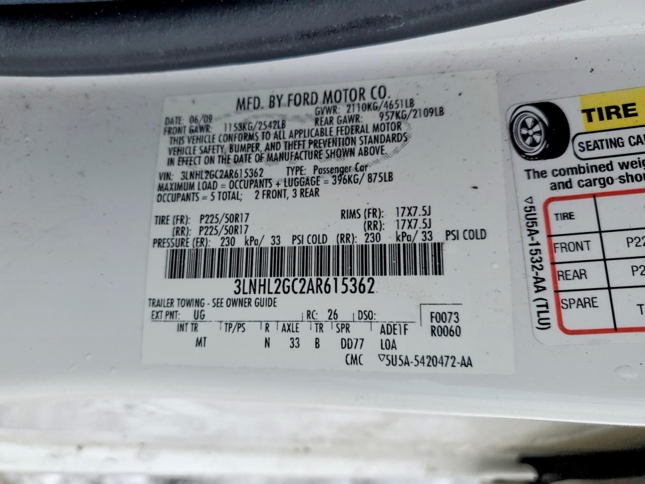 2010 Lincoln Townhouse MKZ