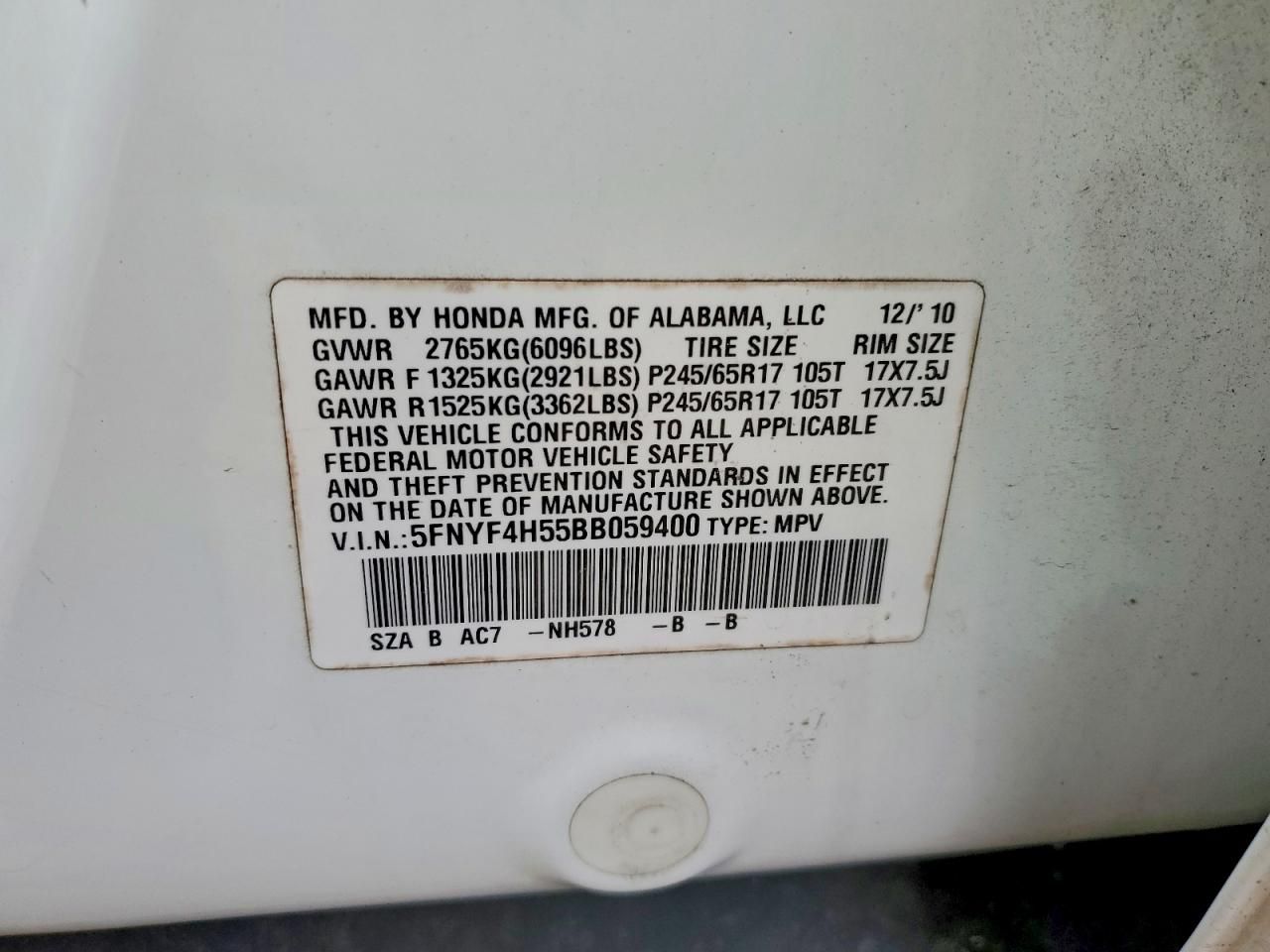 2011 Honda Pilot exl