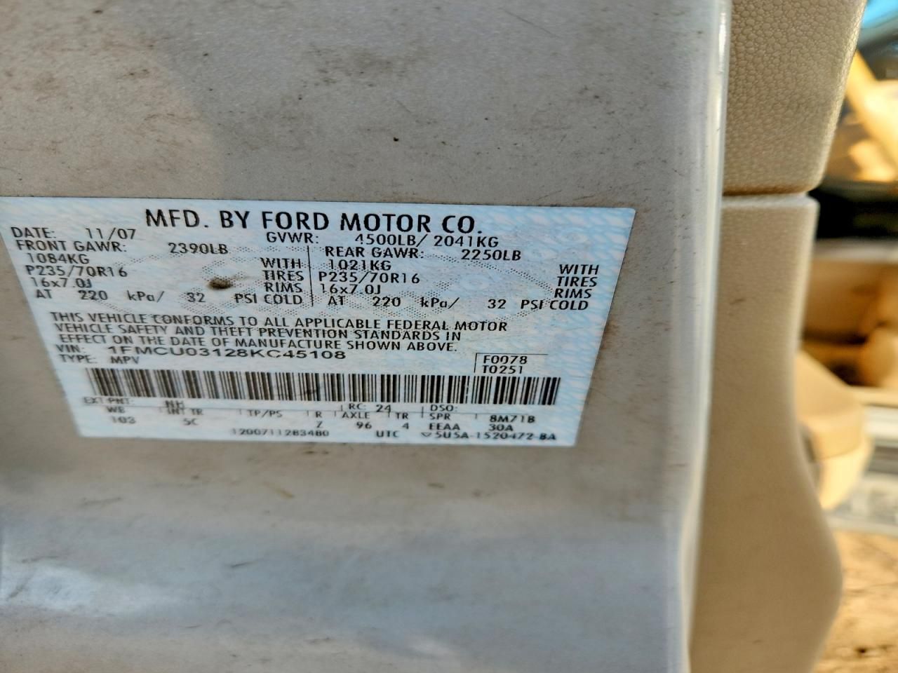 2008 Ford Escape xlt