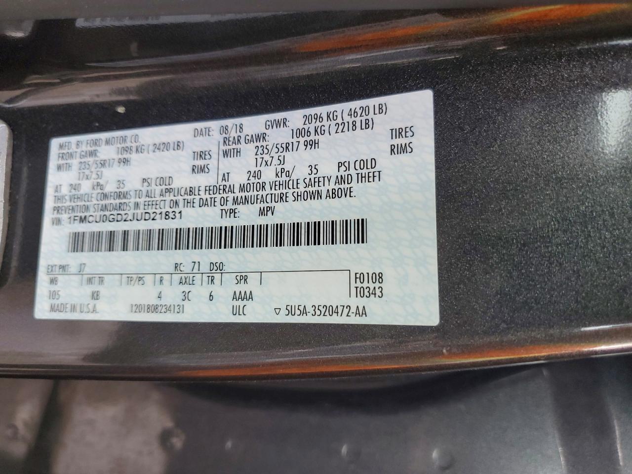 2018 Ford Escape se