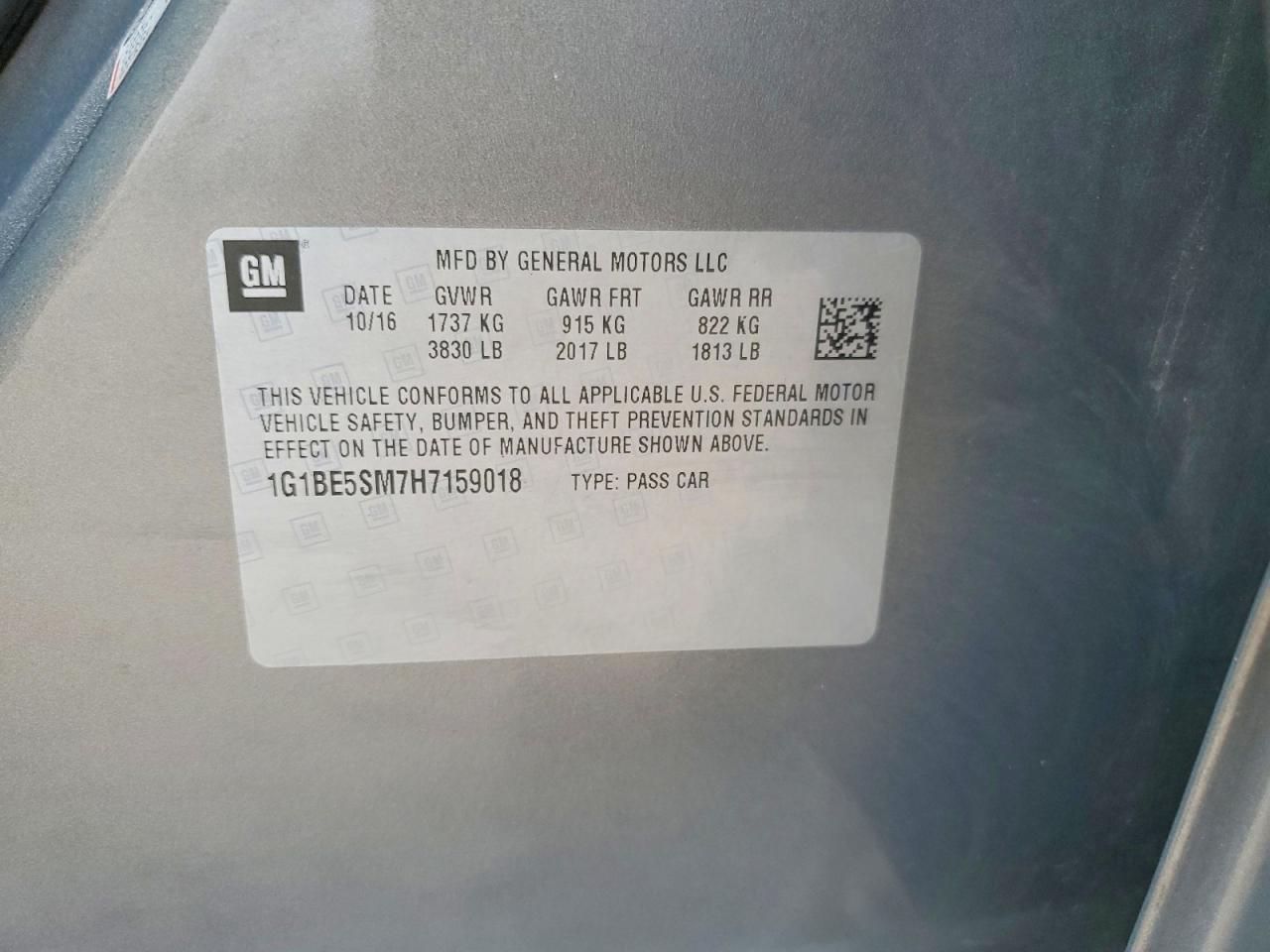 2017 Chevrolet Cruze lt