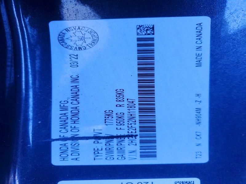 2022 Honda Civic Sport