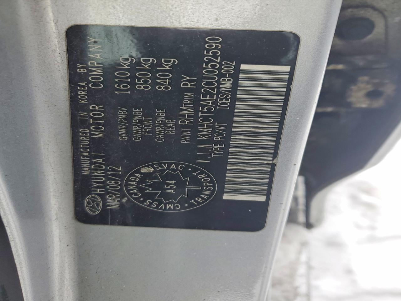 2012 Hyundai Accent gls