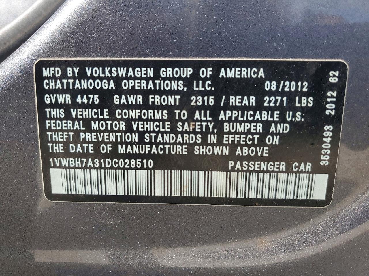 2013 Volkswagen Passat se