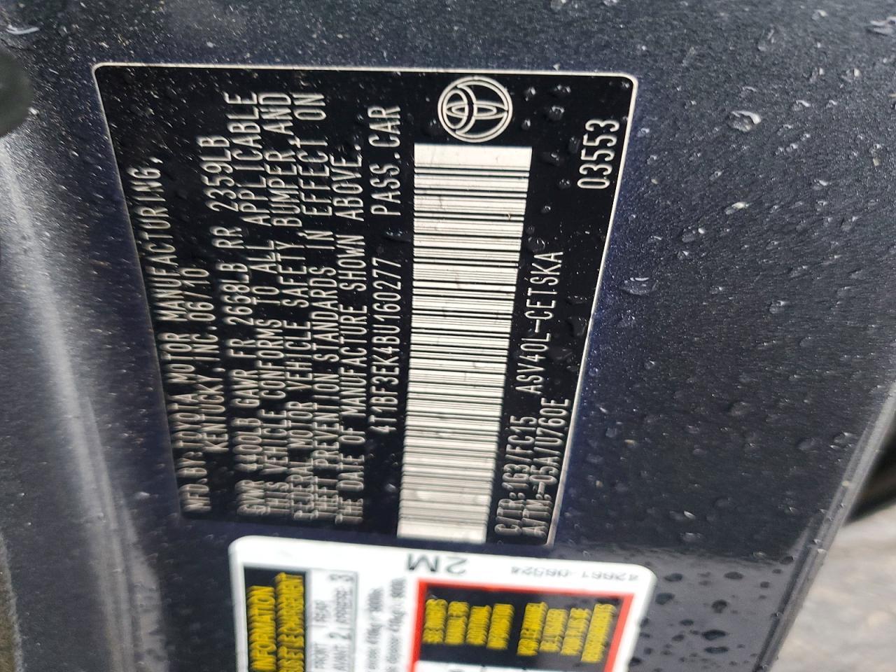 2011 Toyota Camry Base