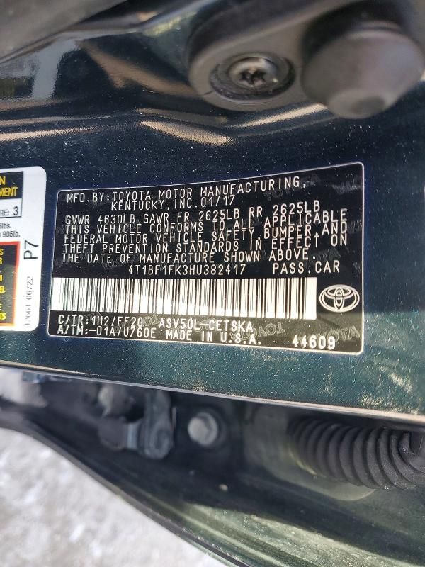 2017 Toyota Camry le