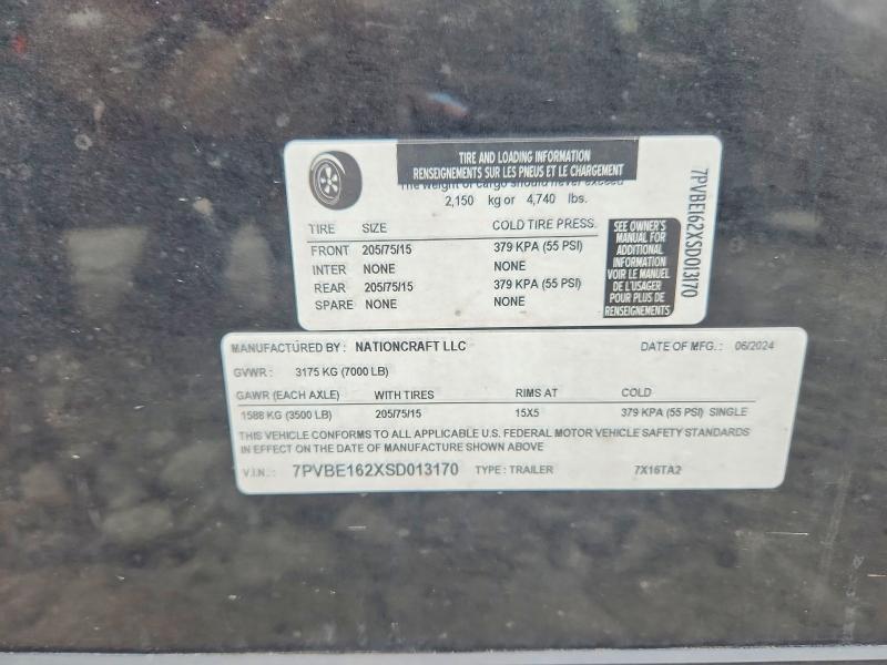 2025 Nationcraft 16' Cargo Trailer