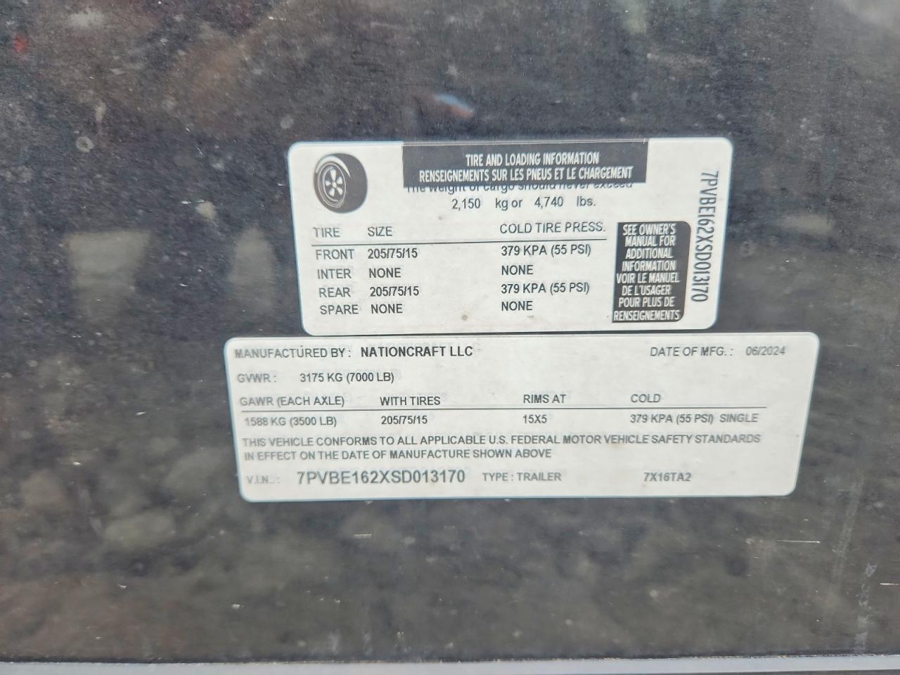 2025 Nationcraft 16' Cargo Trailer