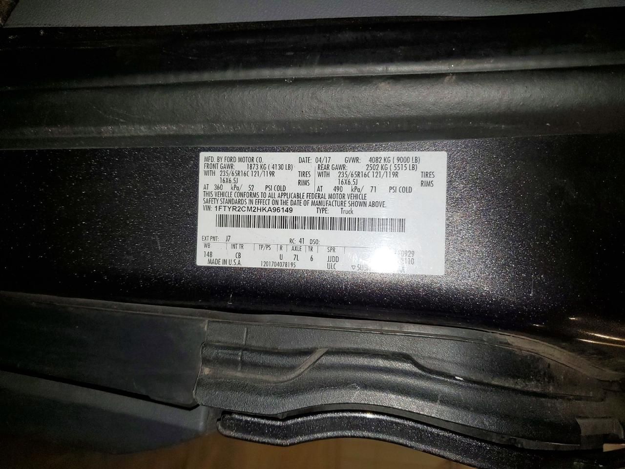 2017 Ford Transit 250 Delivery Van