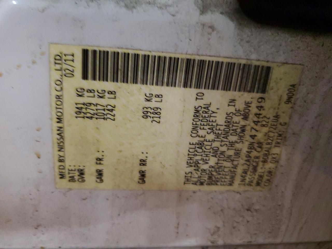 2011 Nissan Altima Base