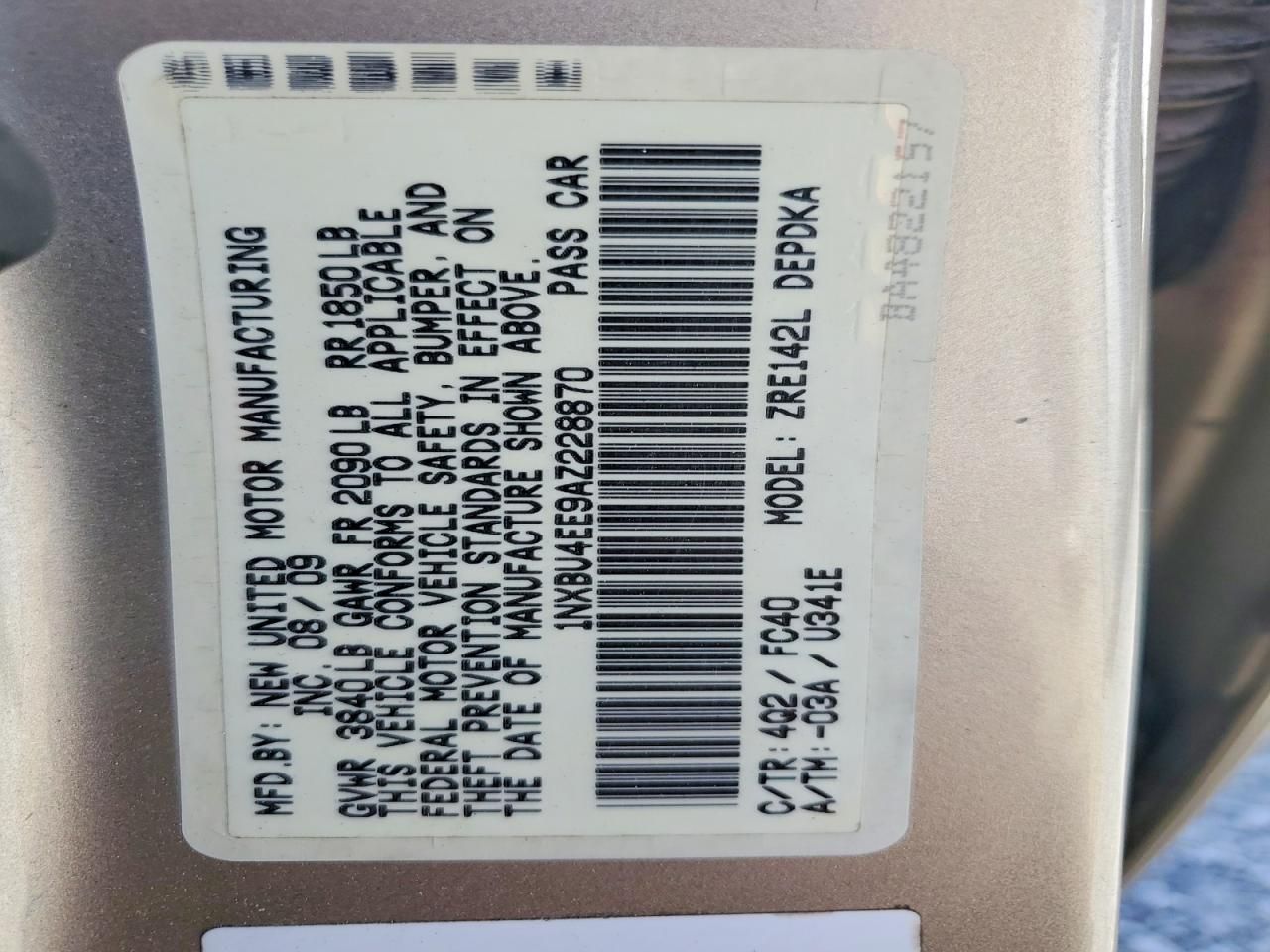 2010 Toyota Corolla Base