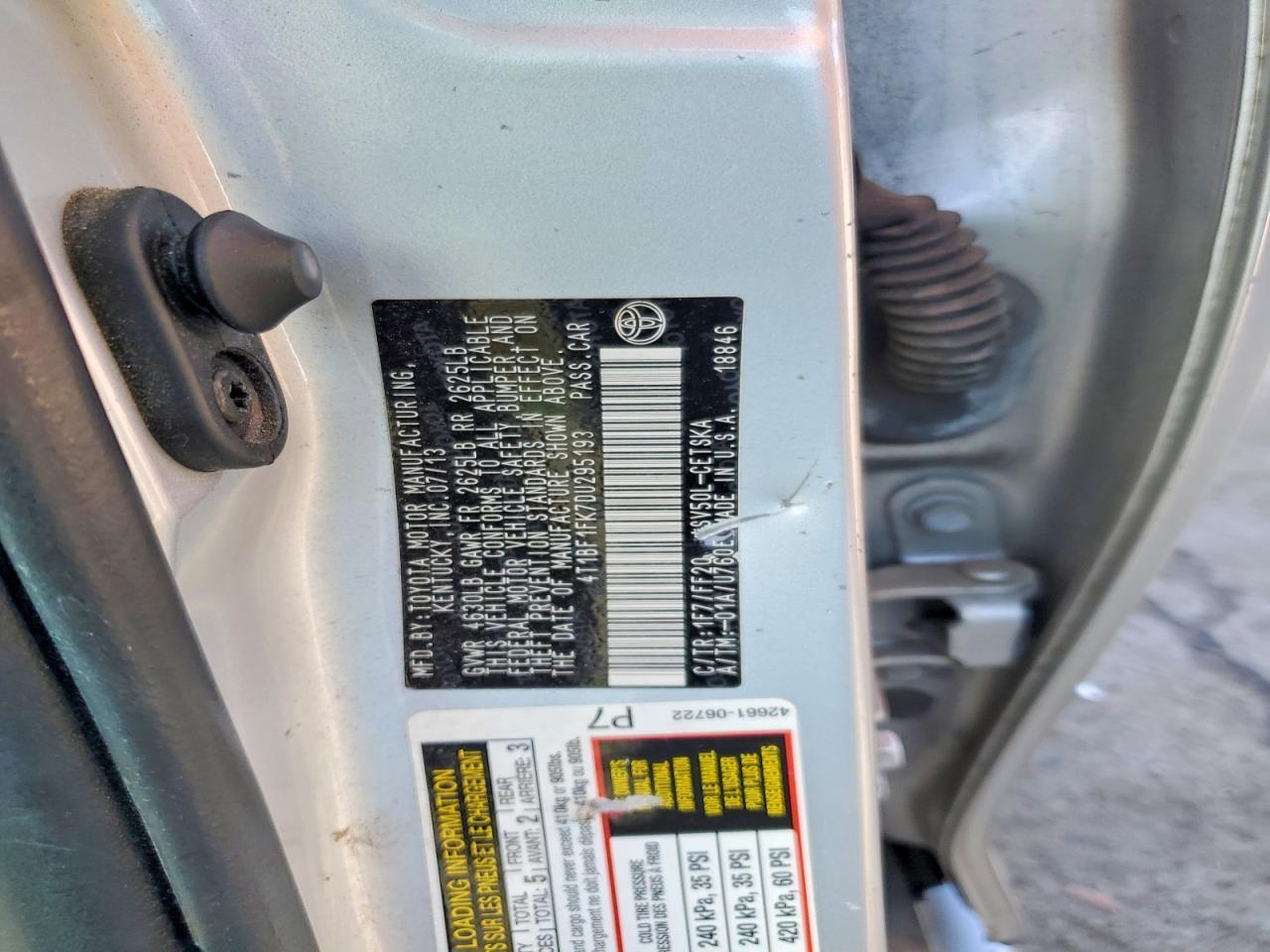2013 Toyota Camry l