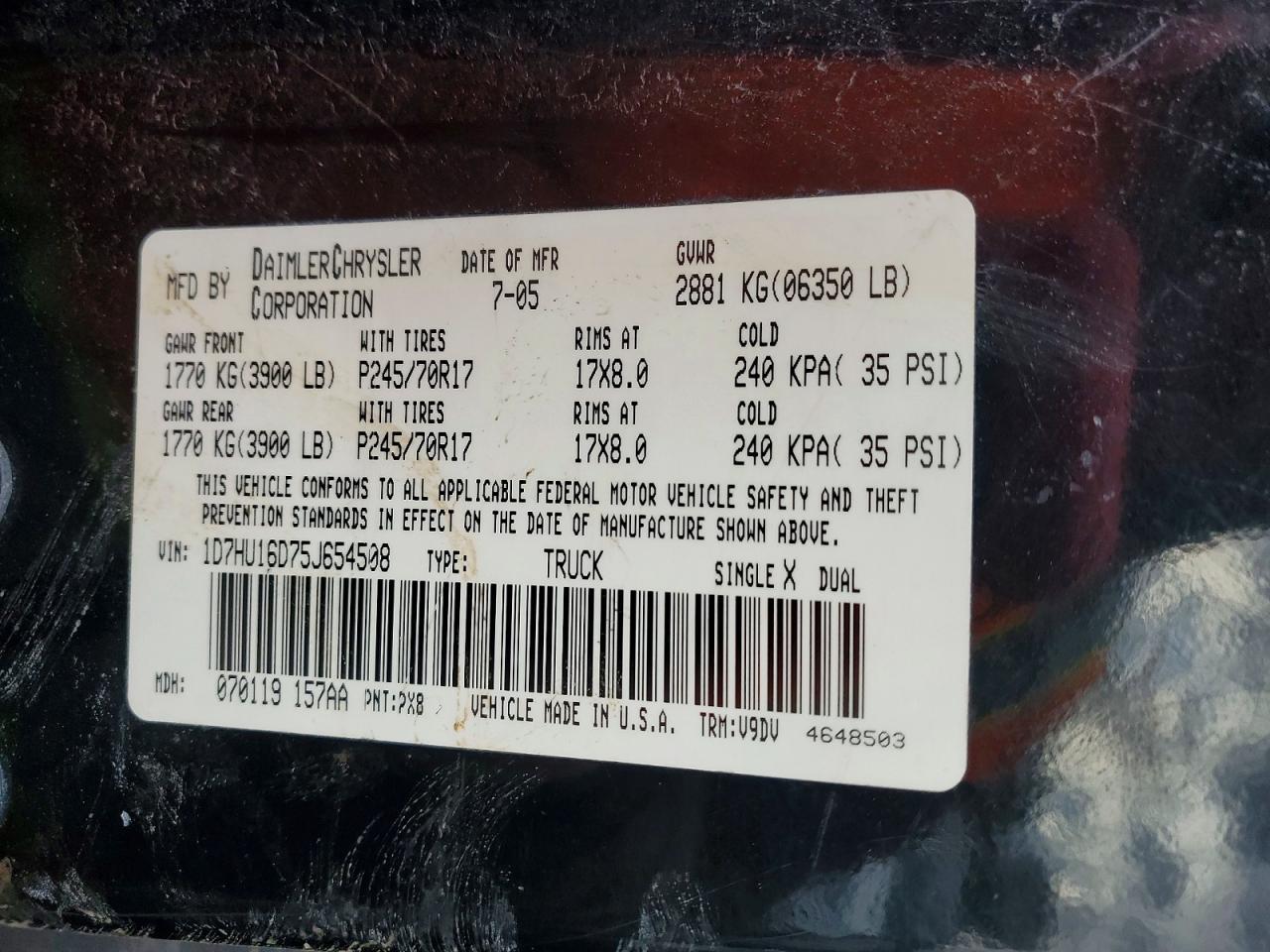 2005 Dodge RAM 1500 ST