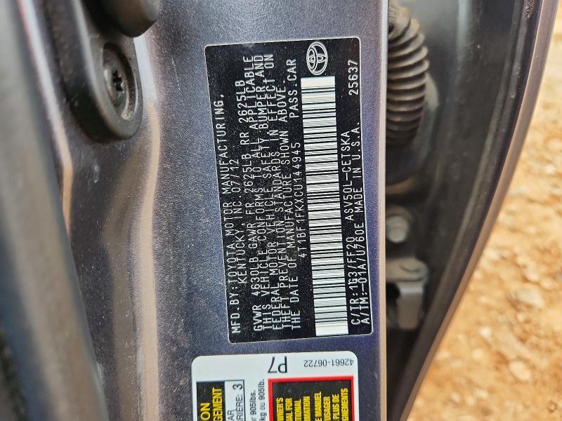 2012 Toyota Camry Base