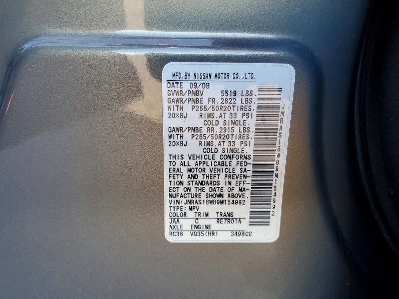 2009 Infinity Fx35 Base
