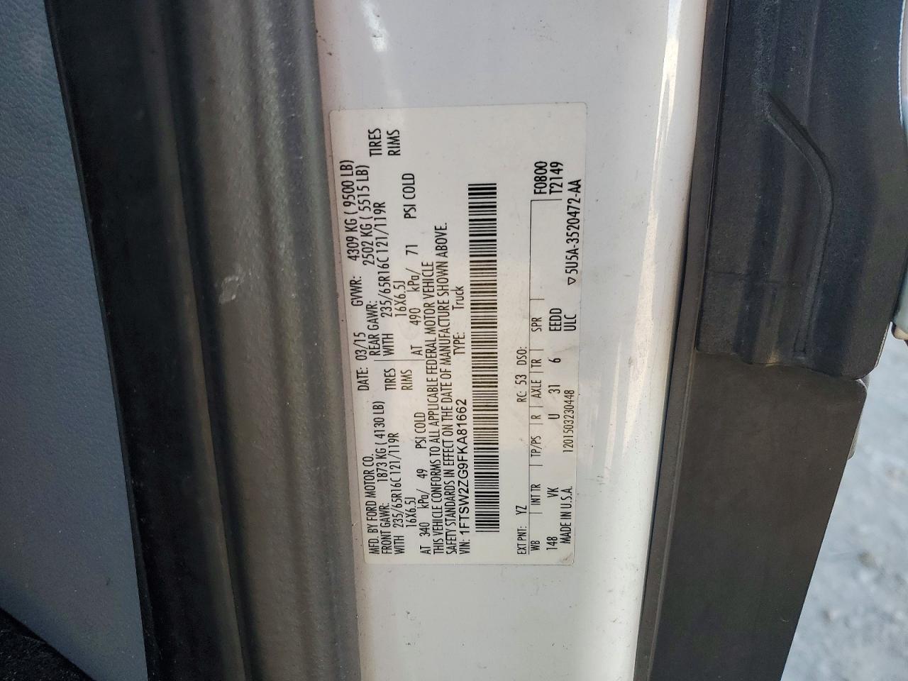 2015 Ford Transit T-350