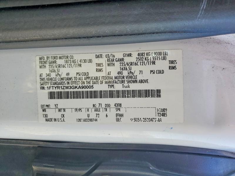 2016 Ford Transit 250 Utility / Service van