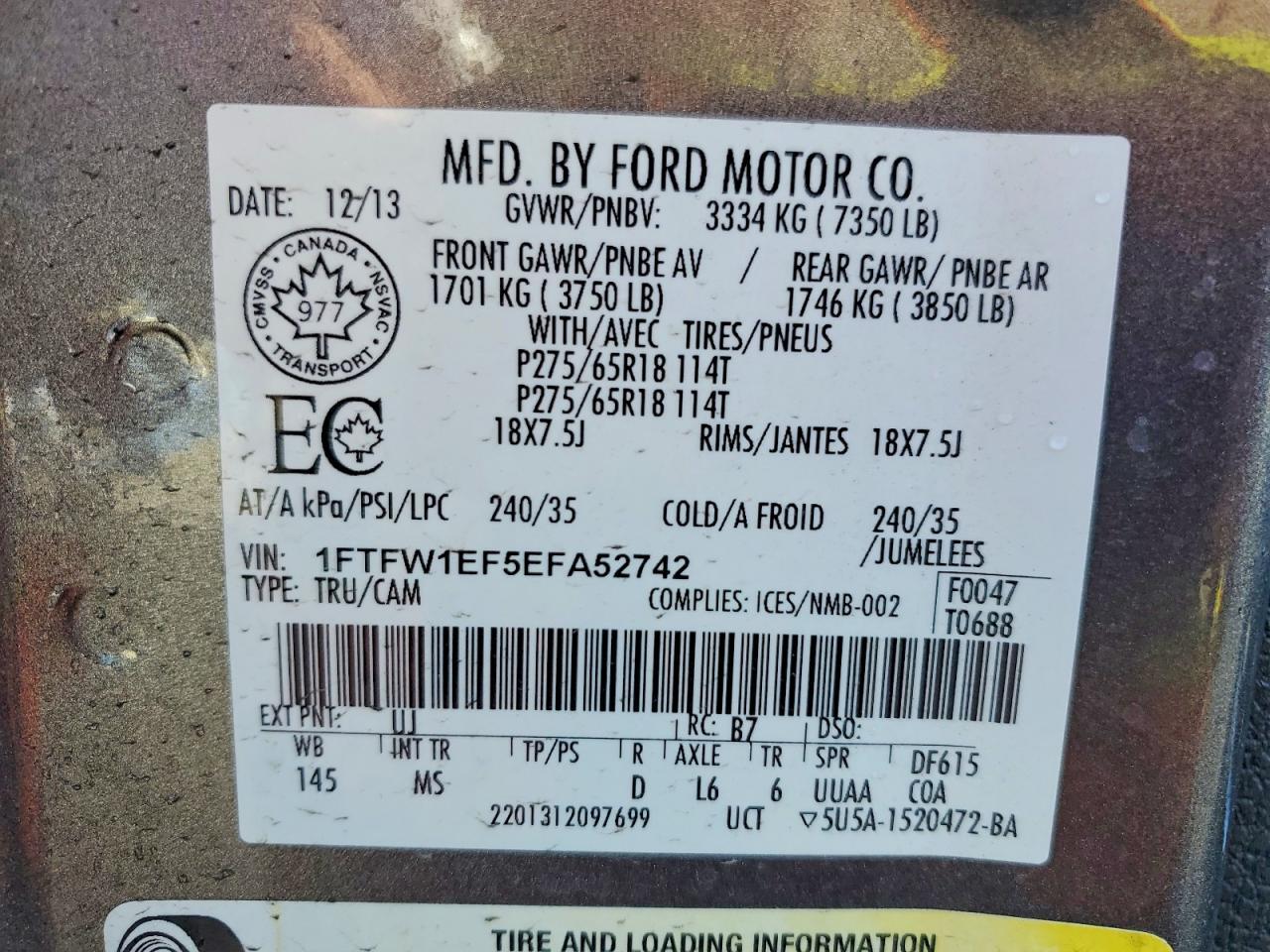 2014 Ford F150 Supercrew