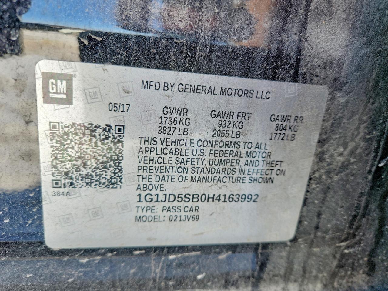 2017 Chevrolet Sonic lt