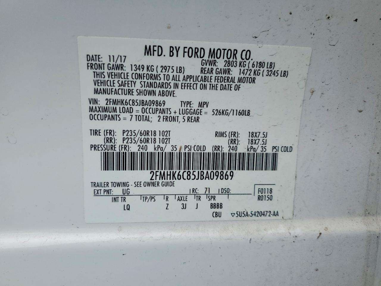 2018 Ford Flex sel