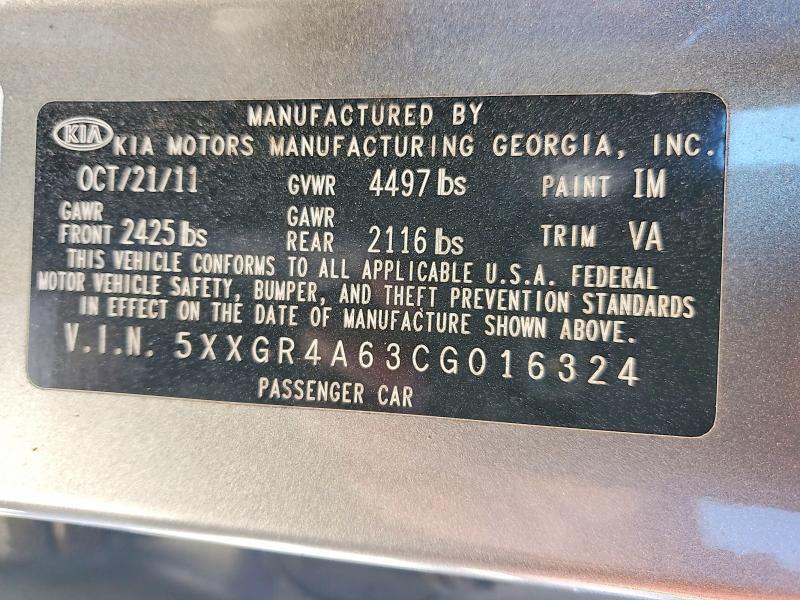 2012 KIA Optima sx