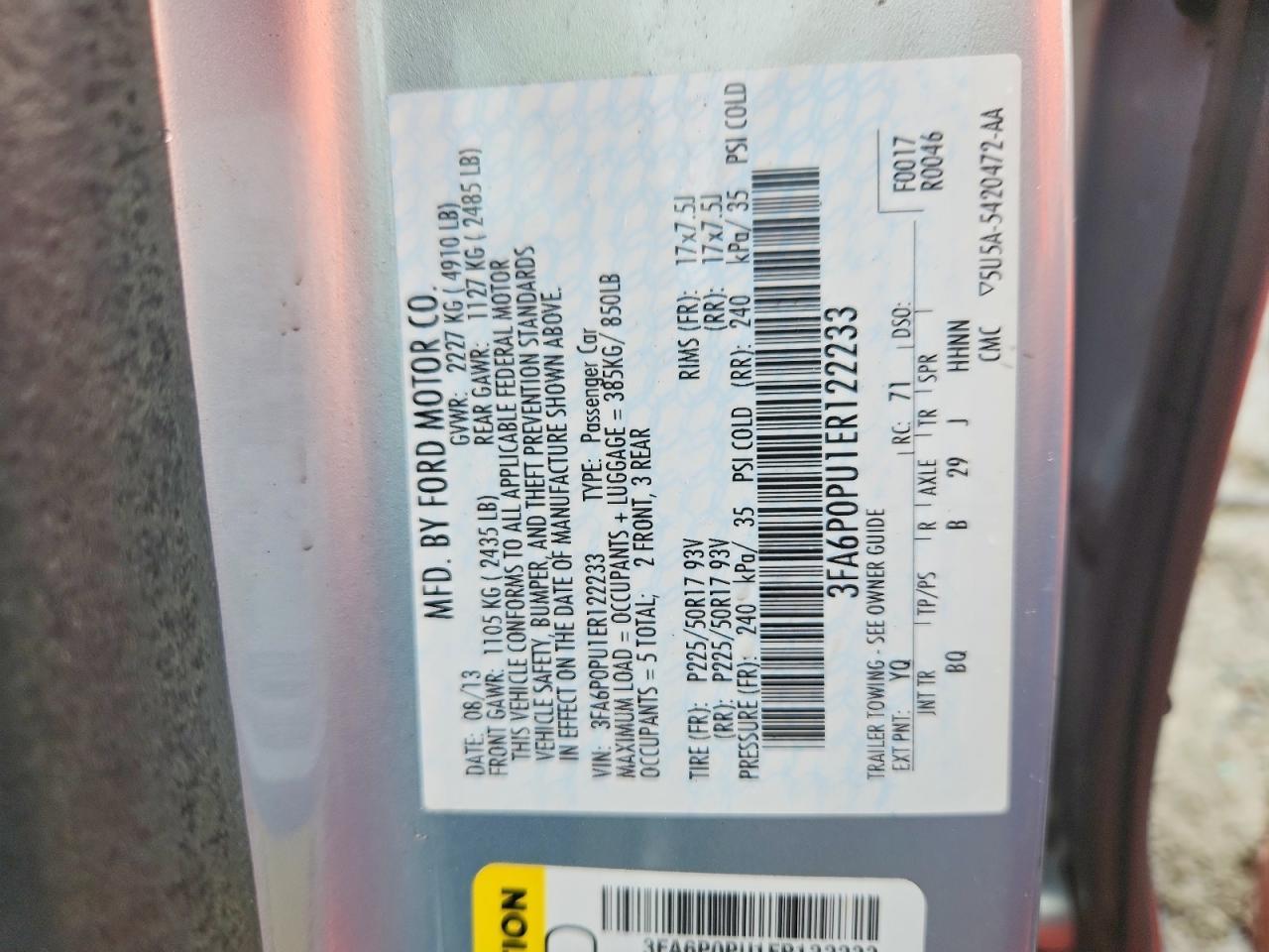 2014 Ford Fusion se Phev