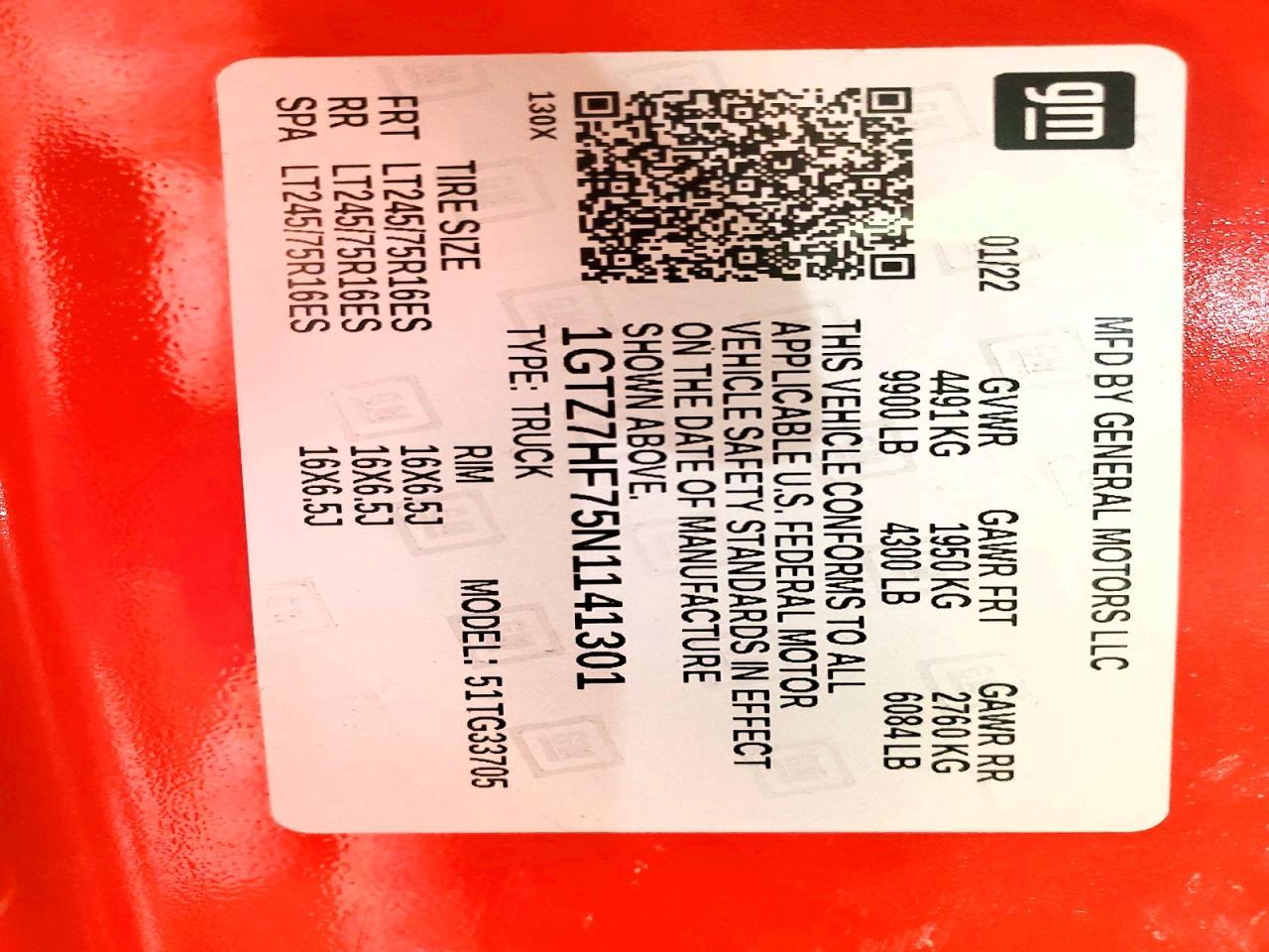 2022 GMC Savana 3500 Cargo Utility / Service Van