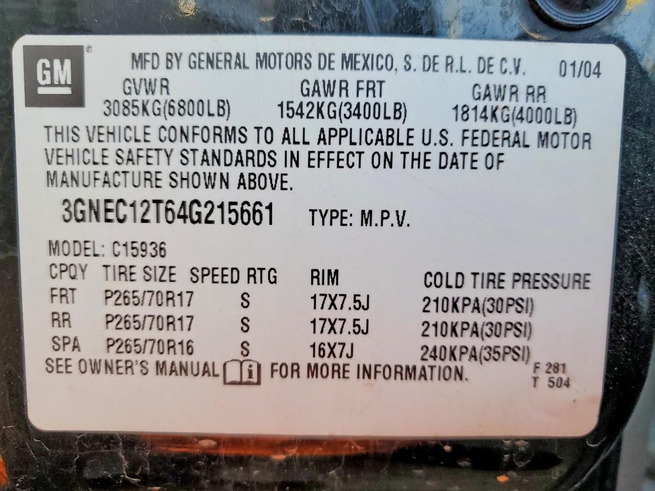 2004 Chevrolet Avalanche C1500