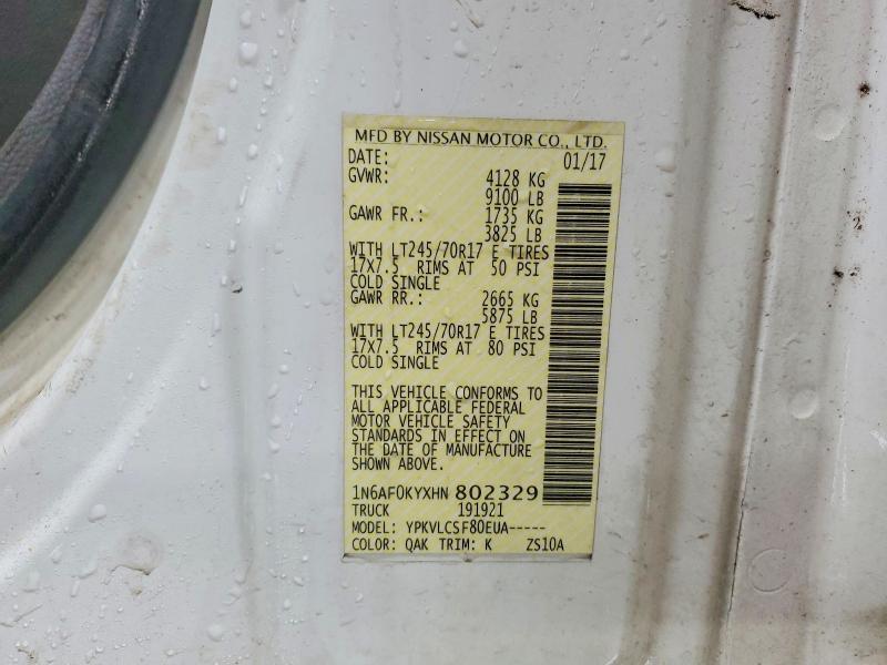 2017 Nissan Nv 2500 hd s