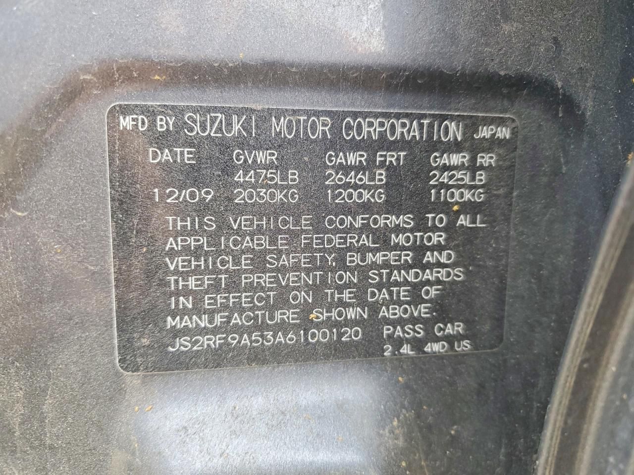 2010 Suzuki Kizashi gts