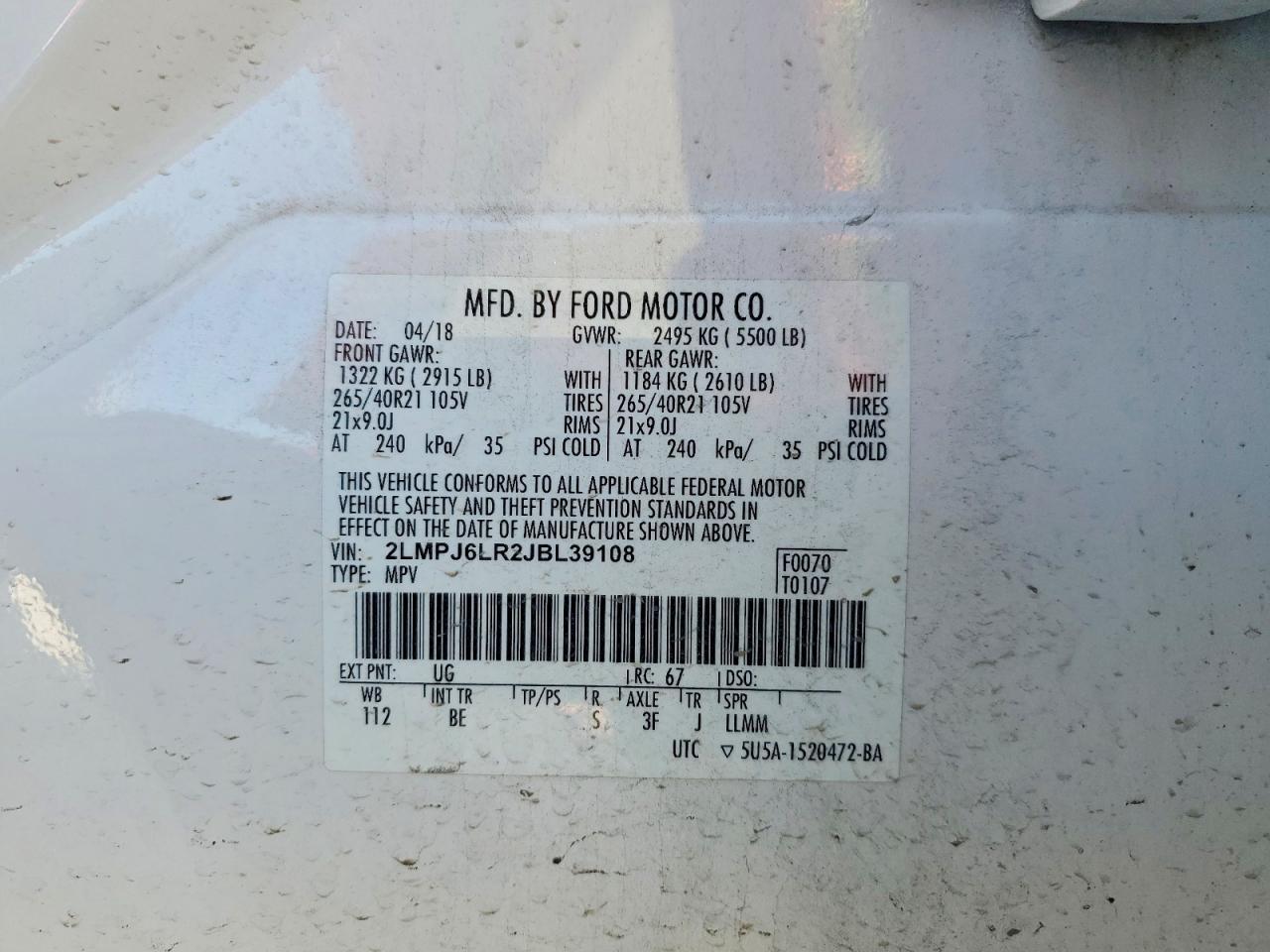 2018 Lincoln Mkx Reserve