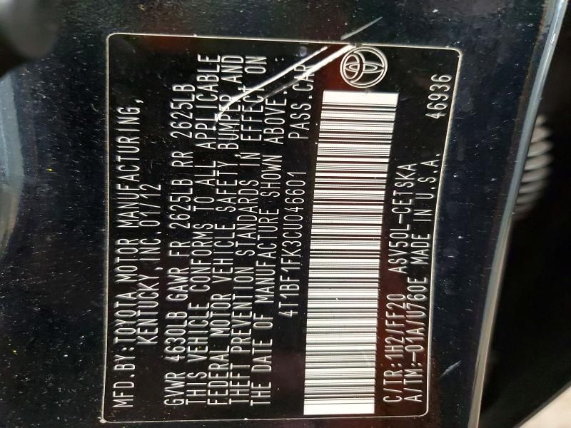 2012 Toyota Camry Base