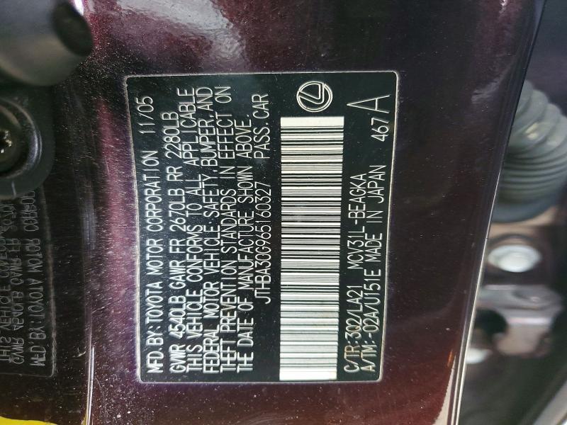 2006 Lexus Es 330 Base