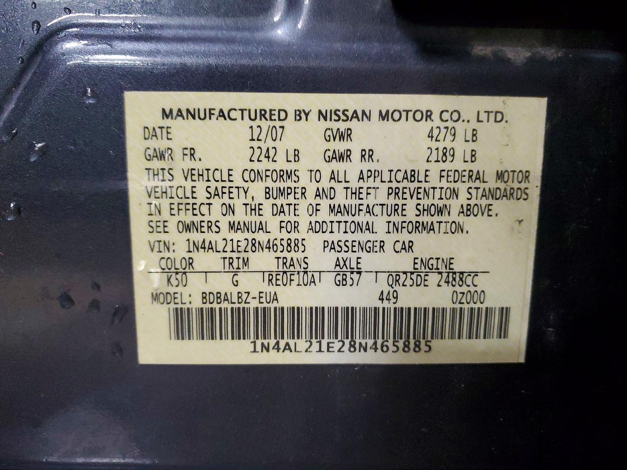 2008 Nissan Altima 2.5