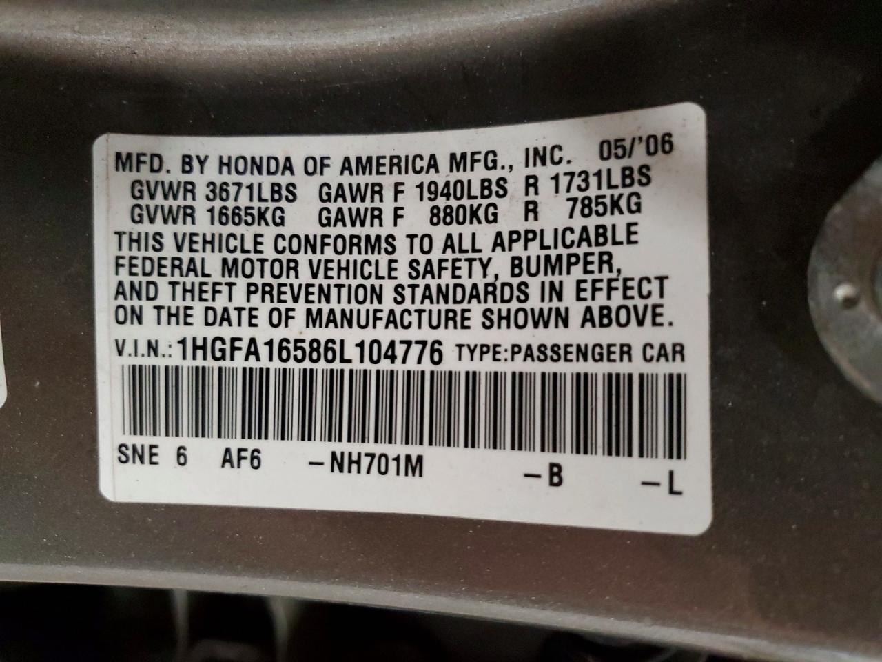 2006 Honda Civic lx