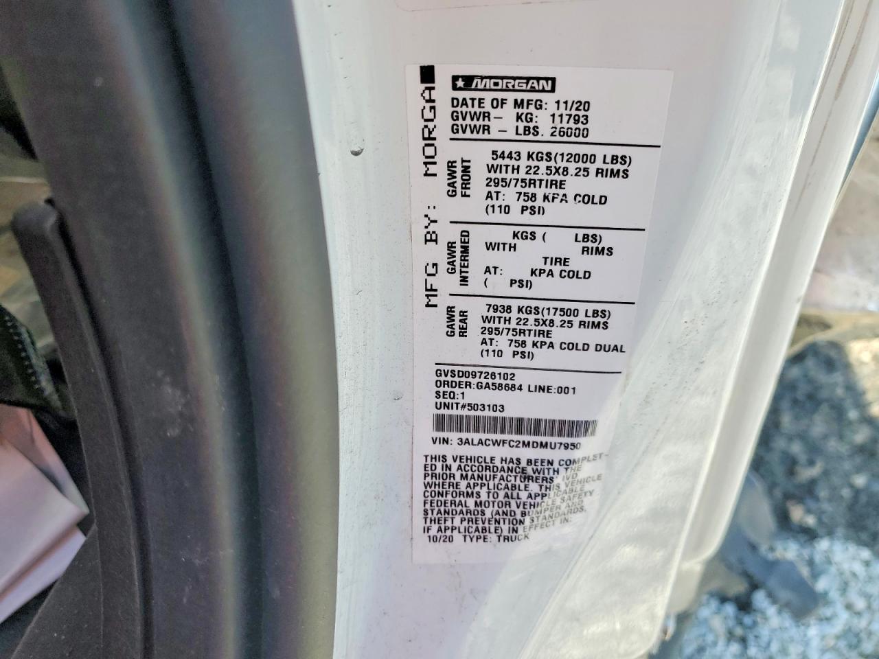 2021 Freightliner Business Class M2 BOX Truck