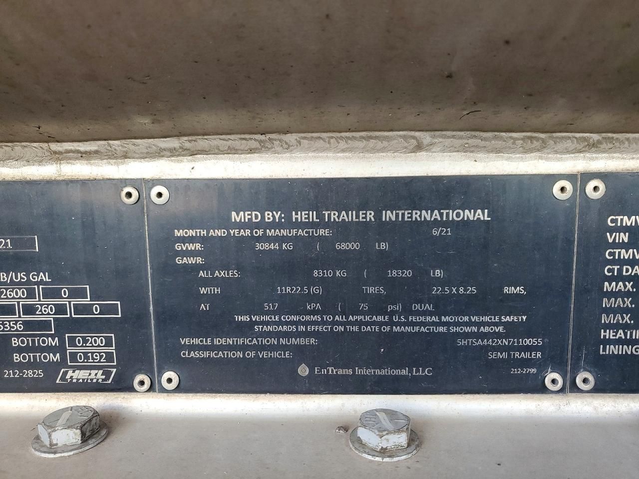 2022 Heil Fuel Tank Trailer