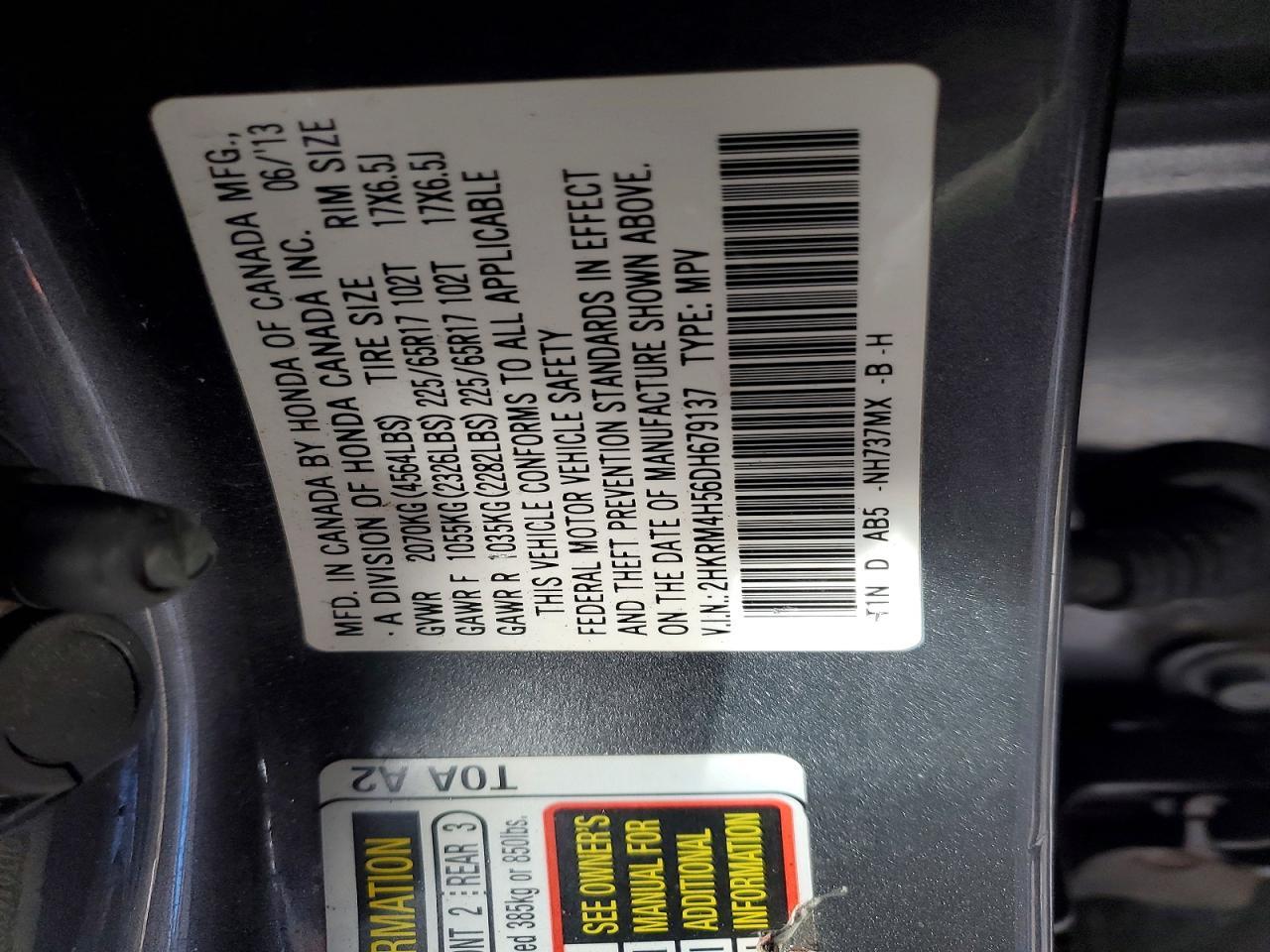 2013 Honda Cr-v ex