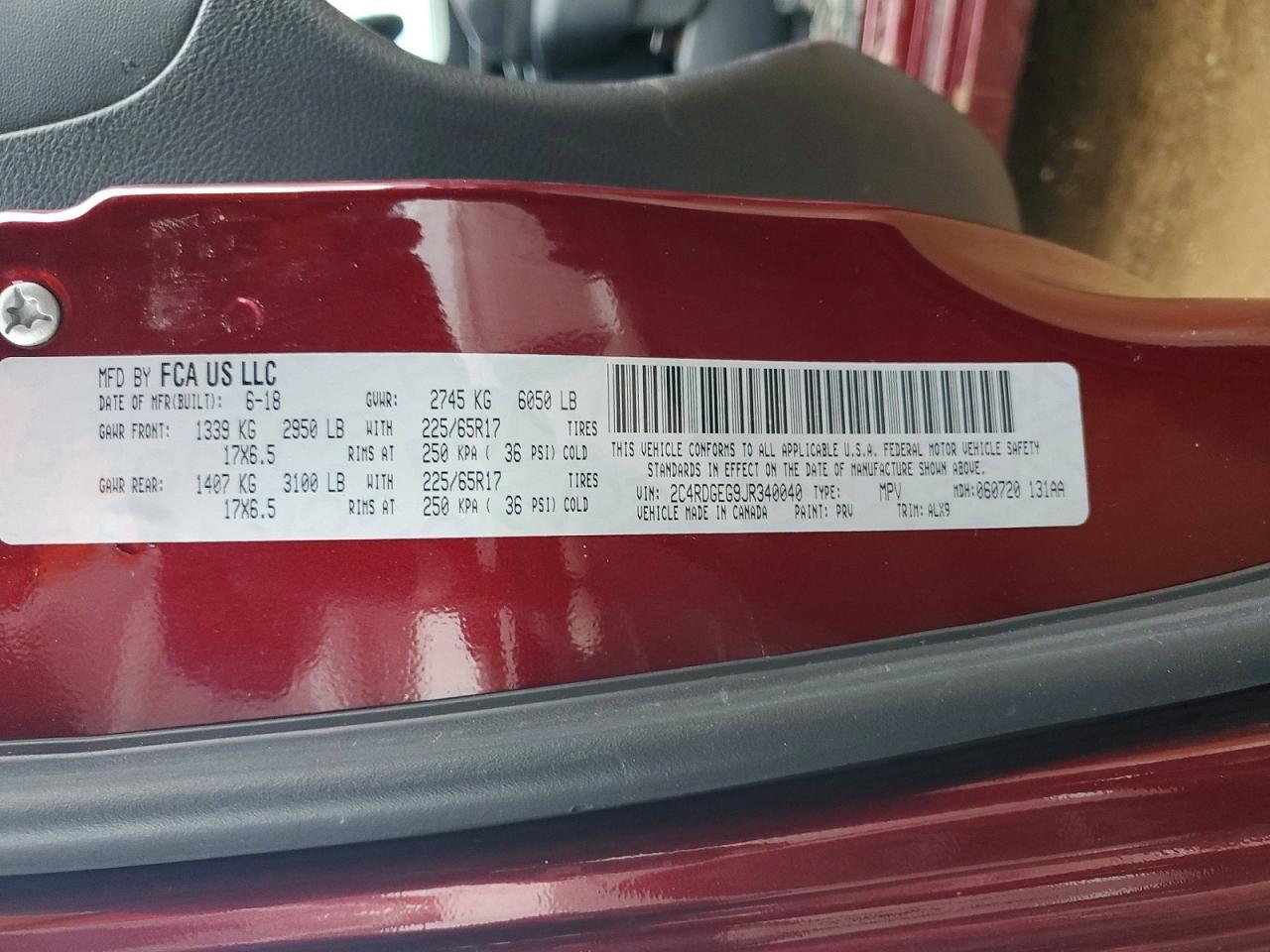 2018 Dodge Grand Caravan gt