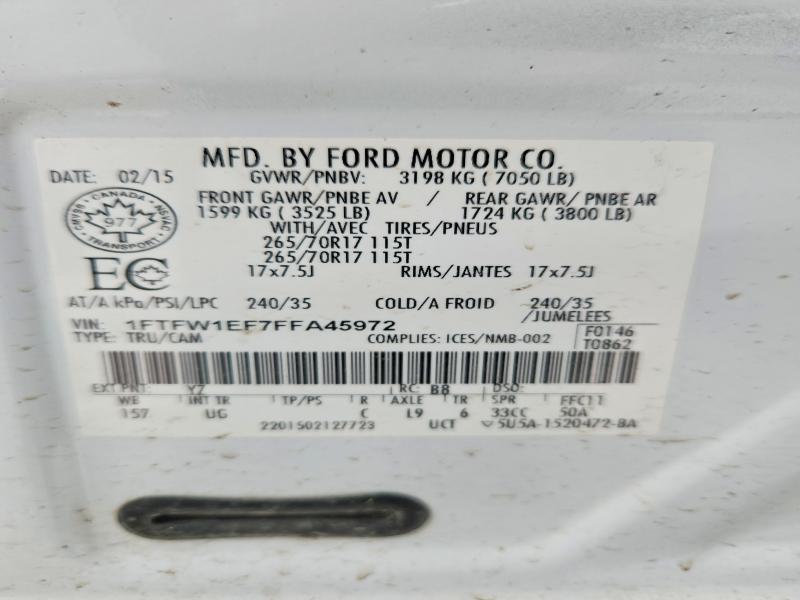 2015 Ford F150 Supercrew